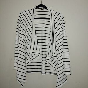 Daniel Cremieux Black and White Striped Jacket